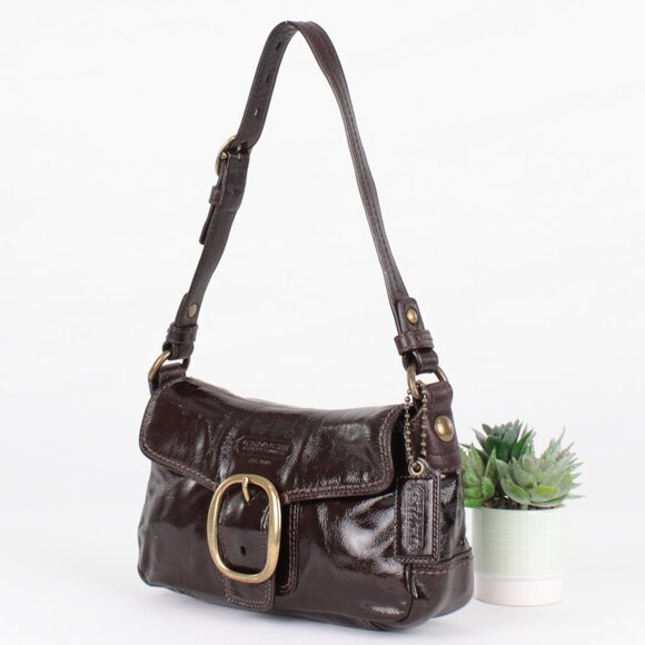 Coach Vintage Y2K Sufflette Patent Leather Shoulder Bag - Picture 1 of 8